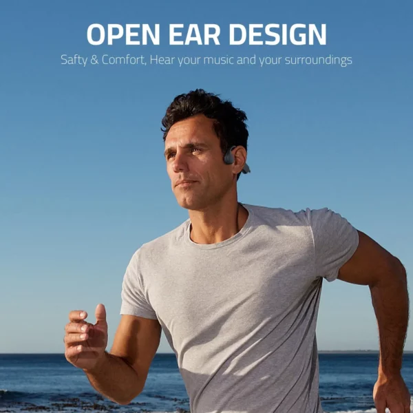 Écouteurs sans fil Bluetooth à Conduction osseuse, écouteurs étanches IPX8 avec 32 go de RAM, Microphone de musique Mp3 pour shokz ouvert – Image 14