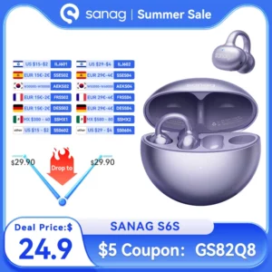 Sanag S6S pince gratuite écouteur à oreille ouverte son 3D casque Bluetooth OWS Sport casque sans fil choix Flash-vente cadeau écouteurs