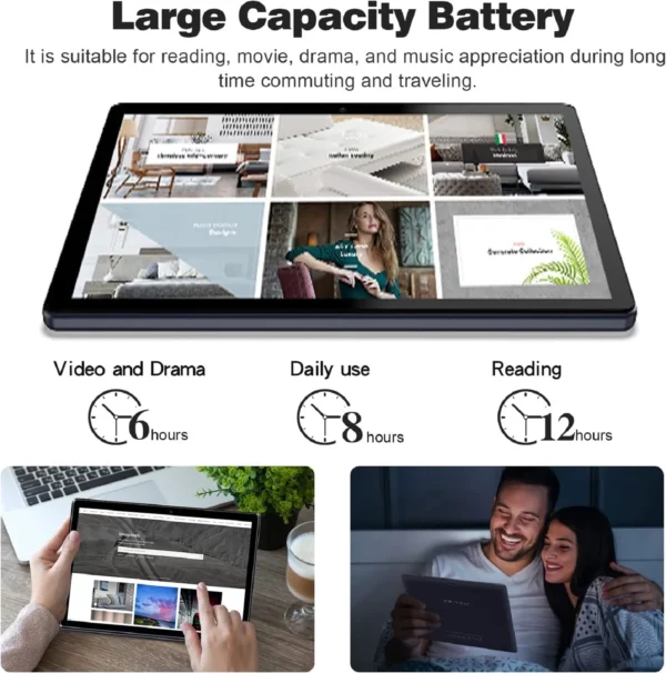 PRITOM – tablette PC 10 pouces, avec emplacement SIM, Android 10, 64 go, Quad Core, écran tactile, WiFi, GPS, prise en charge des appels téléphoniques 3G – Image 11