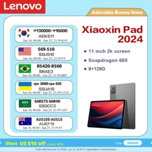 Lenovo Xiaoxin Pad 2024 11 pouces Qualcomm Snapdragon 685 8+128G Gris
