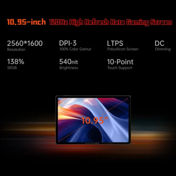 OneXFirst-Ordinateur portable et tablette, PC 3 en 1, Console de jeu, Windows, Déterminer les thorac, BronchPRO, AMD, Ryzen, AI 9, HXsuspec, 8840U, 10.95 pouces – Image 2