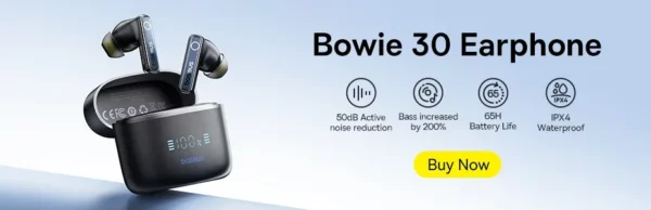 Baseus Bowie M2s -48dB ANC écouteurs sans fil Bluetooth 5.3 casque Audio spatial 3D qualité HiFi 0.038 "écouteurs à faible latence – Image 10