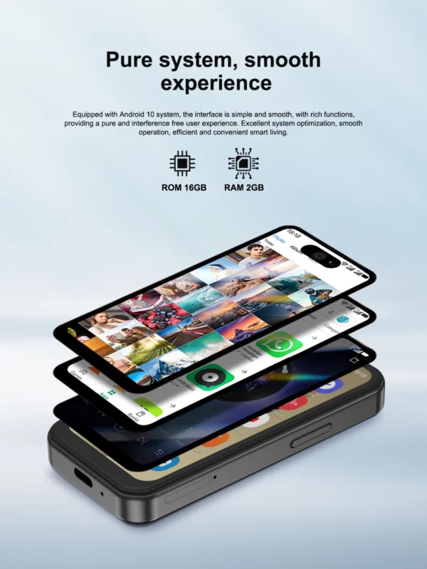 Mini Smartphone FUFFI-i16 Pro, réseau 4G, 3.75 pouces, 2 + 16 go de ROM, Android 10.0, téléphones portables, Google Play Store, 2400 mAh, téléphones portables – Image 14