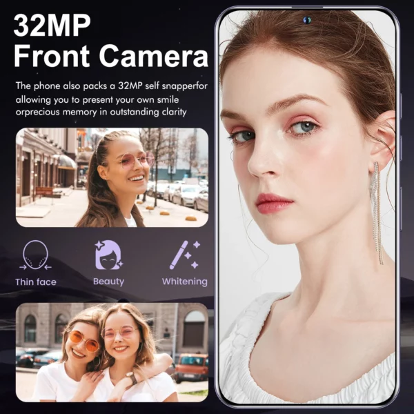 X18 Smartphone Android 6.6 pouces 128GB ROM 8GB RAM 4G réseau double SIM téléphones portables Google Play Store 5200mah téléphones mobiles – Image 11