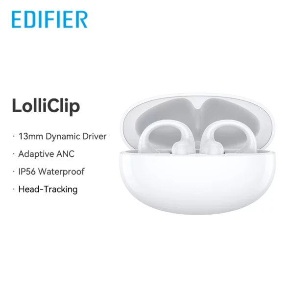 EDIFIER LolliClip écouteurs sans fil à oreille ouverte Bluetooth 5.4 haute résolution LDAC adaptatif ANC écouteur connexion multipoint IP56 – Image 7