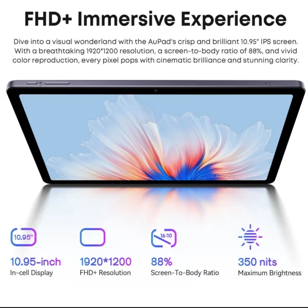 CHUWI-Tablette PC Android 14 de 10.95 Pouces, Snapdragon 685 Octa-Core, Écran FHD 1200x1920, 8 Go DDR4, 128 Go, 4G Permanence GPS – Image 6
