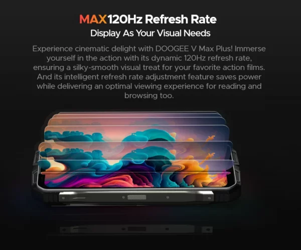 Version mondiale DOOGEE V Max Plus téléphone robuste 6.58 "120Hz affichage 16GB 512GB 200MP AI caméra 22000mAh effet d'éclairage Android 14 – Image 51