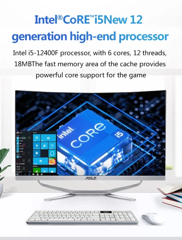 Ordinateur de bureau de jeu 24 27 32 pouces, tout-en-un, écran incurvé tout-en-un, I7 I5 I3 AIO, pour le bureau et la maison, offre spéciale – Image 10