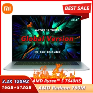 Xiaomi-Ordinateur portable Redmi PlePro 15, 2023 Ryzen R5, processeur 7640HS, 16 Go + 512 Go, AMD Radeon 760M, 3.2K, écran 120Hz, ordinateur portable 15.6"