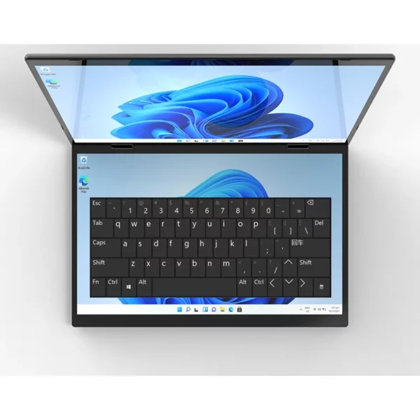 14 pouces + 14 pouces tactile double écran ordinateur portable Intel N100 processeur ordinateur portable de jeu DDR4 16GB 1TB SSD ordinateur portable