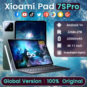 2025 nouveau Original MI Pad 7 Pro tablette mondiale Snapdrago 8gen2 HD 4K Android 14 22GB + 2TB 20000mAh 5G double SIM WiFi GPS 11 pouces