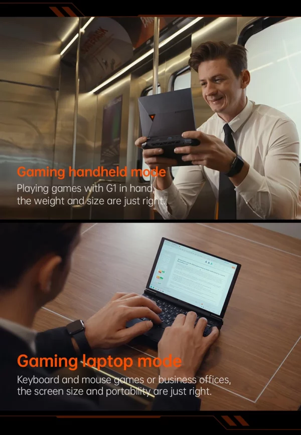 OneXPlayer G1 AMD Ryzen AI 9 HX 370 8.8 "Mini ordinateur portable de jeu jeux de bureau mobiles clavier double Mode PC Console de jeu portable – Image 19