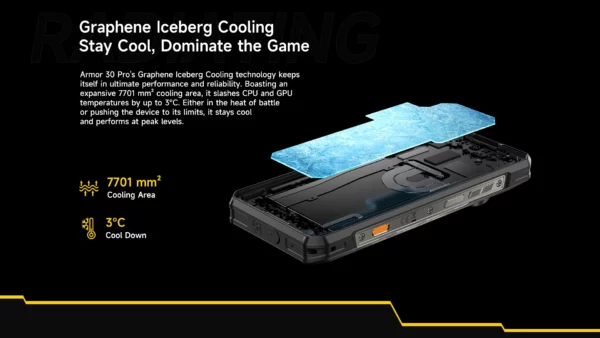 【Première mondiale】Ulefone Armor 30 Pro 5G Téléphone robuste Android 14 Smartphone 6,9" 120Hz 32GB+512GB 12800mAh Caméra nocturne 64MP NFC MTK Dimensity 7300X 66W Téléphone portable – Image 39