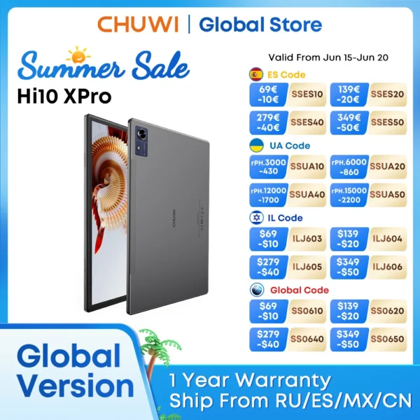 CHUWI-Tablette PC Hi10X Pro Android 13, 4 Go de RAM, 128 Go, Dean, 10.1 ", 4G Permanence, Widevine L1 Unisoc, T606, 2.4G, 5G Wifi, Batterie 7000mAh