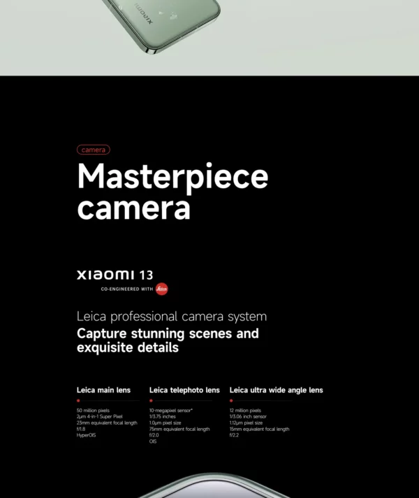 Xiaomi-Smartphone Mi 13, Android, 5G, 6.36 ", 12 Go de RAM, 256 Go de ROM, Dean, débloqué, toutes les couleurs, en bon état, original, d'occasion – Image 12
