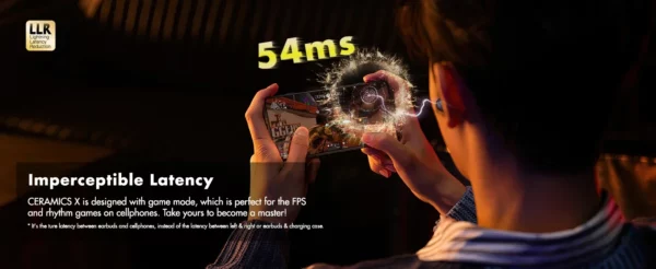 ROSESELSA CERAMICS X HIFI TWS True Wireless Bluetooth casque écouteurs stéréo jeu ANC 4HD micros IP54 Anti-vent LDAC écouteurs – Image 17