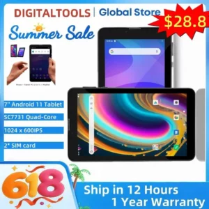 Tablette Android 11 de 7 pouces pour enfants, appel téléphonique 3G LTE, double carte SIM, Quad Core, 1 go de RAM, 16 go de ROM, 1024x600 IPS, Support GPS