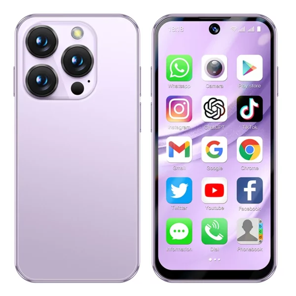 SOYES XS19 Pro 4GB RAM 64GB ROM Android 12.0 Smartphone 1950mAh Face ID 4G LTE type-c OTG 3.88 ''écran petit téléphone – Image 8