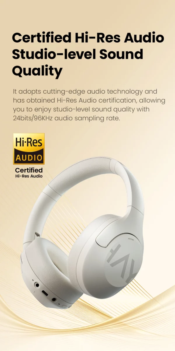 HAYLOU-Casque sans fil S30, Bluetooth 5.4, 43dB, écouteurs adaptatifs antibruit, ensembles de sauna, pilote 40mm, 80H de lecture – Image 20