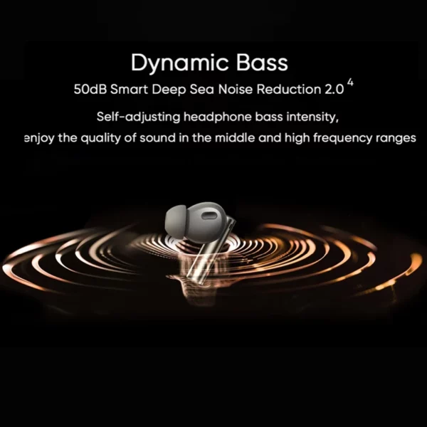 Version mondiale realme Buds Air 6 Pro écouteur Bluetooth 5.3 20H batterie haute résolution LDAC 50dB réduction du bruit 2.0 casque sans fil – Image 4