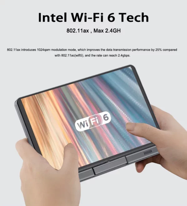 CRELANDER P8 Mini ordinateur portable 8 pouces écran tactile Intel lac N150 12GB DDR5 WiFi 6 2 en 1 ordinateur portable tablette PC ordinateur portable de poche – Image 22
