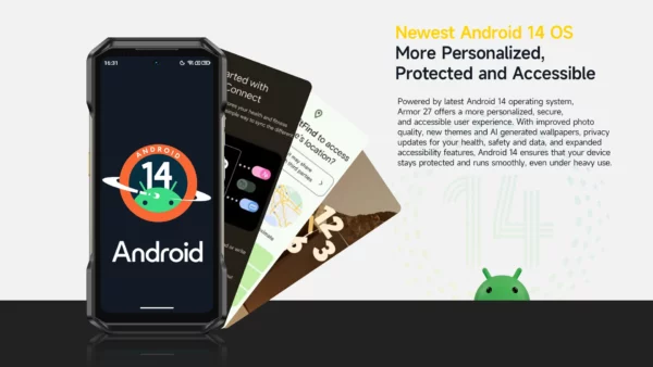 【Première mondiale】 Ulefone Armor 27 4G 10600mAh Téléphone robuste 24 Go + 256 Go Android 14 Smartphone 6,78" FHD 120 Hz Vision nocturne Global – Image 36
