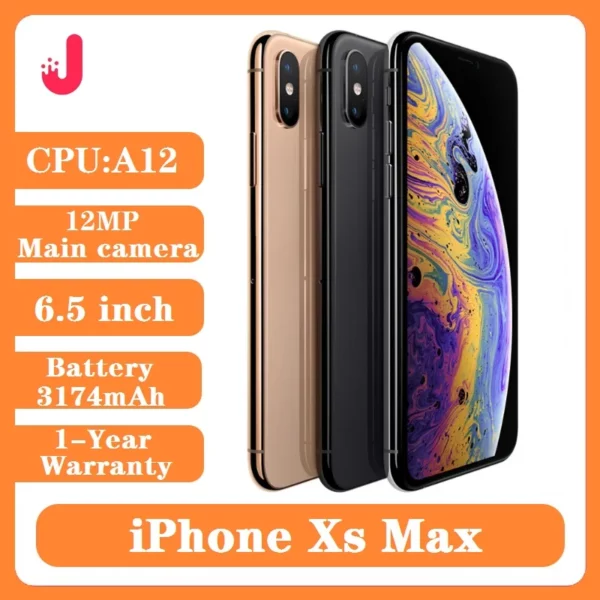 Apple-iPhone Xs Max débloqué d'origine, 4G Permanence, 4G RAM, 64 Go, 256 Go, Dean A12 Bionic, IOS