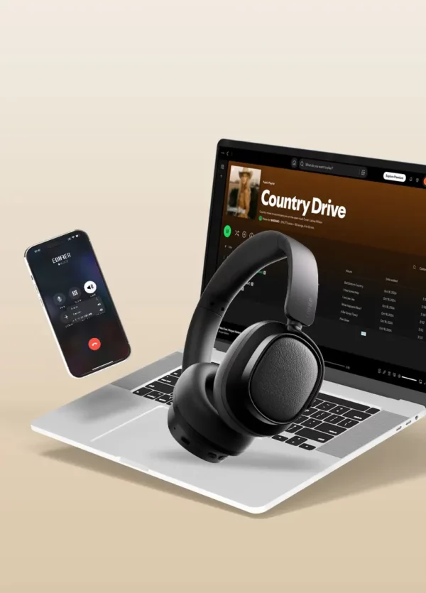 Edifier ES850NB casque sans fil suppression du bruit écouteurs Bluetooth haute résolution sans fil sur l'oreille casque avec sac de transport – Image 25