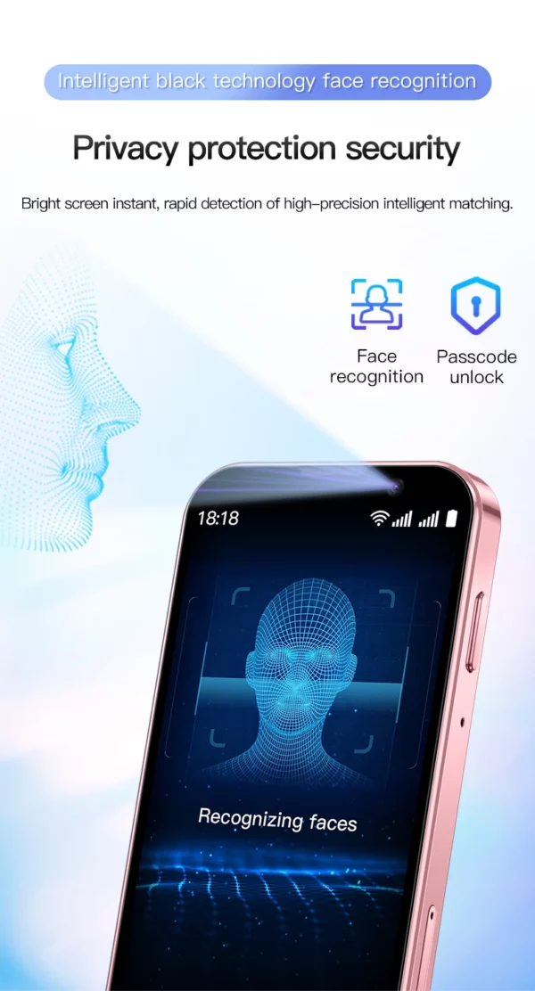 SOYES XS18 Pro 3.0 "Mini Smartphone 2GB RAM 16GB ROM reconnaissance faciale Android8.1 double SIM veille 1000mAh 3G réseau téléphone – Image 21