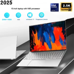 16 "ordinateur portable de bureau de jeu Powerhouse 2560x1600 16 Go de RAM Intel N5095/N95 CPU Windows 11 Pro ordinateur portable léger haute performance