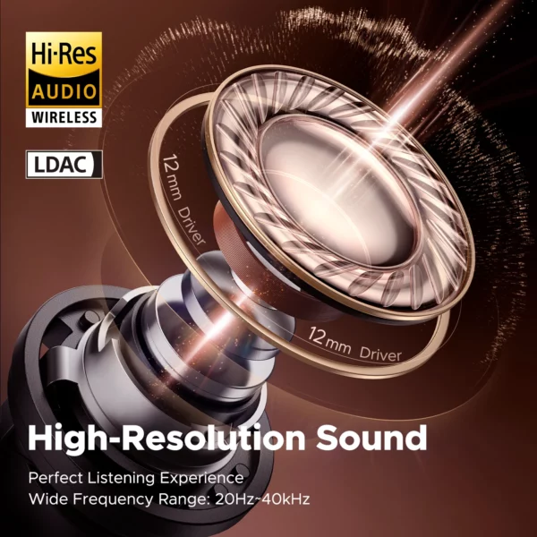SoundPEATS-Écouteurs sans fil Bluetooth 5.3, Capsule 3 Pro, Écouteurs TWS, True Wireless, 43dB, Hybrid ANC, Hi-Res, ignorez avec sat AC Audio Codec – Image 12