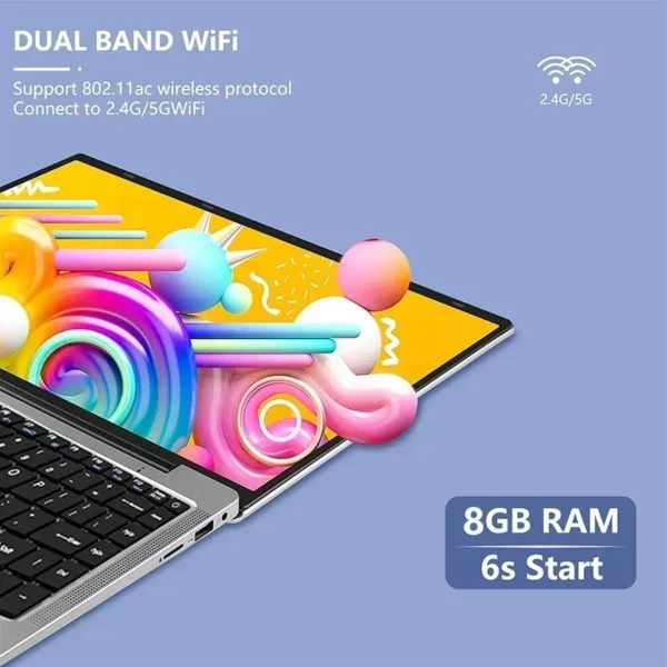 Ordinateur Portable Intel Celeron N4000 pour enfants, 14.1 pouces, avec SSD 128 go/256 go/512 go/1 to, Windows 11 Pro, double cœur, pour étudiants – Image 5