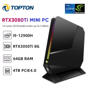 Topton Mini PC de jeu Intel i9 13900H 12900H i7 13800H 12700H Nvidia RTX4060 3050 8G Mini ordinateur de bureau Win11 Pro WiFi6