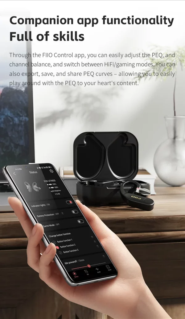 FiiO UTWS5 2025 véritable écouteur sans fil étanche écouteurs crochet écouteur ampli pour IEM Bluetooth écouteur Hifi son stéréo personnalisé – Image 18