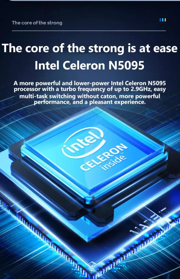 11ème ordinateur portable Intel Celeron N5095 - Windows 10/11, jusqu'à 32 Go de RAM, SSD 2 To, WiFi 2,4 G/5,0 Go, Bluetooth, clavier rose – Image 25