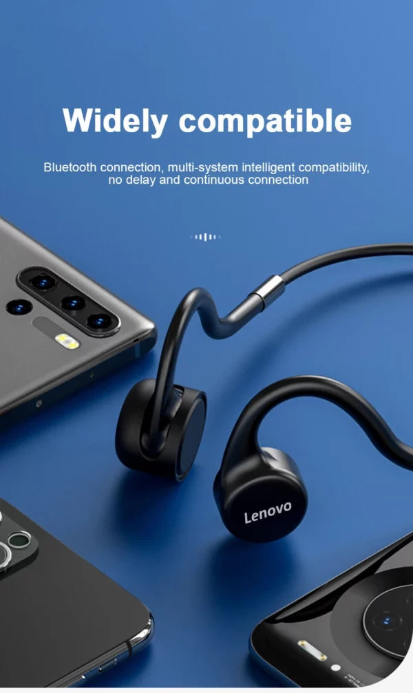 Lenovo X5 casque sans fil à Conduction osseuse intégré 8GB mémoire Bluetooth 5.0 écouteurs compatibles IPX8 casque étanche S – Image 20