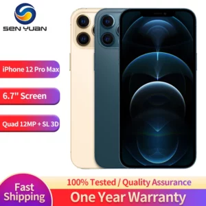 Apple iPhone 12 Pro Max 5G téléphone portable identification faciale NFC Triple 12MP IOS A14 bionique Hexa Core 128/256/512GB 6.7 ''12 Pro Max téléphone