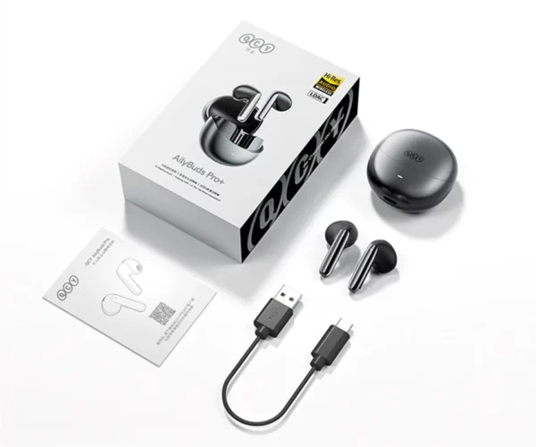 QCY-Écouteurs sans fil AilyBuds Pro+ ANC, HT10, Hi-Res Audio, AC Sat, Bluetooth 5.3, 6 micros, AI, HD, appel, connexion multipoint – Image 50