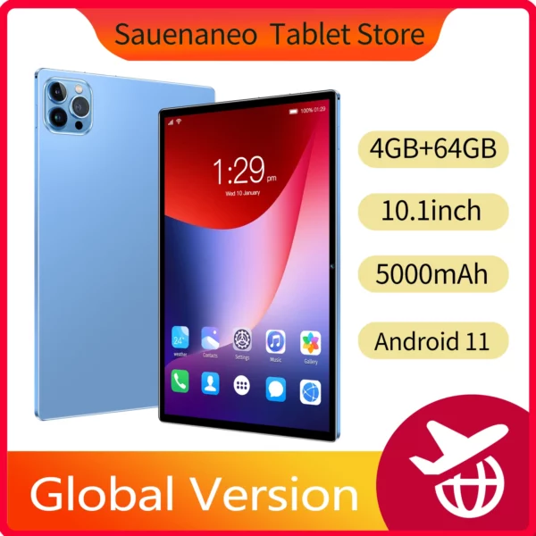 Nouveau Tablette Pc 10.1 pouces, 4 go de RAM, 64 ROM, prend en charge les appels vidéo, double caméra, Google Octa core, Android 11.0, batterie 5000mAh