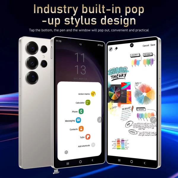 S25 Pro Smartphone Android 6.8 pouces HD 8/12GB RAM 256/512GB ROM 5800mAh 48MP caméra Android 12 MTK Core Google Play téléphone portable – Image 28