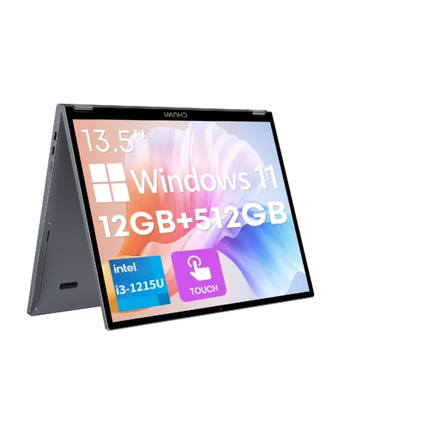 CHUWI-Tablette PC portable 2 en 1, Windows 11, processeur Intel i3 1215U, 12 Go LPDDR5, SSD 512 Go, écran IPS FHD 13.5 pouces, résolution 2256x1504, Wi-Fi 6 – Image 7
