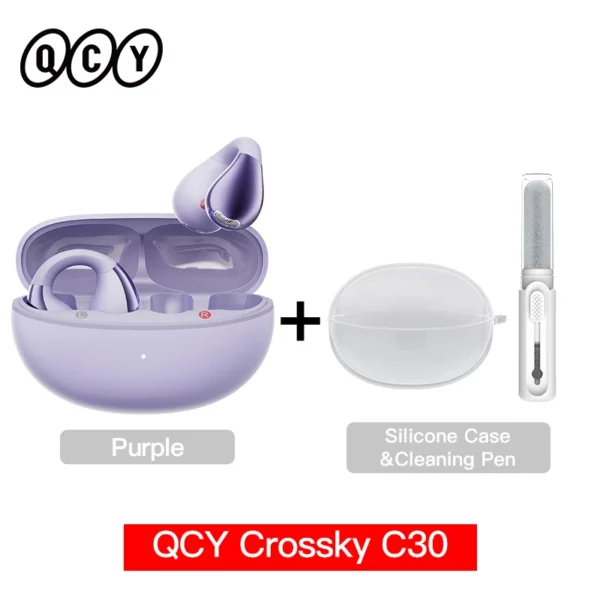 QCY Crossky-Écouteurs à clip d'oreille C30, Bluetooth 5.4, sans fil, oreille ouverte, écouteurs de sport TWS, écouteurs à connexion touristique – Image 13