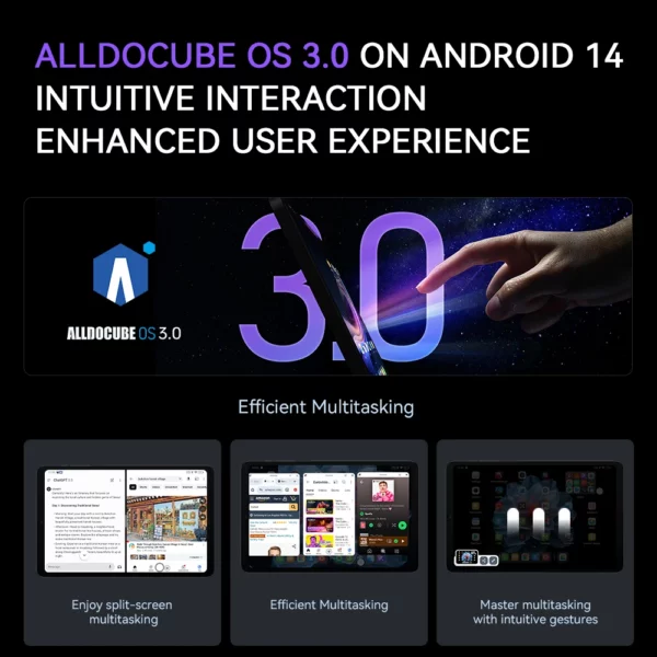 Alldocube iplay 60 mini pro 8.4 pouces tablette poche puissant lecteur Android 14 MediaTek G99 4G LTE 8GB + 128/256GB ROM 6050mAh batterie – Image 3