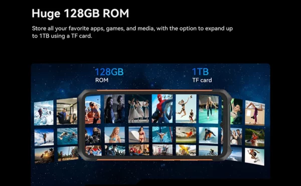 Smartphone Android robuste ultra-mince Cubot KingKong ES, 16 Go de RAM (6 Go + 10 Go), 128 Go de ROM, écran 6,56" 90 Hz, caméra 48 MP, téléphone 4G – Image 18