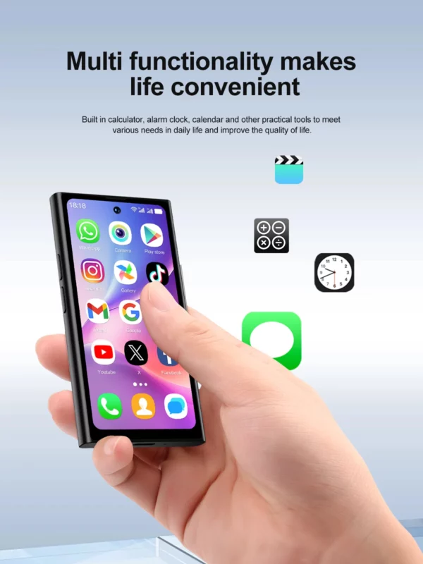 SERVO S27 Mini réseau 3G petit Smartphone 4.0 pouces affichage 2GB RAM 16GB ROM double SIM reconnaissance faciale Android petits téléphones intelligents – Image 34