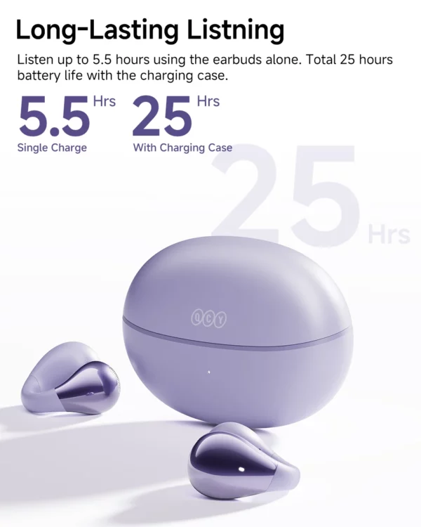QCY Crossky-Écouteurs à clip d'oreille C30, Bluetooth 5.4, sans fil, oreille ouverte, écouteurs de sport TWS, écouteurs à connexion touristique – Image 34