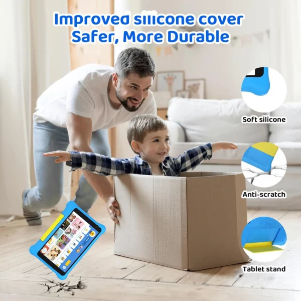 URAO enfant tablette Android 13 7 pouces 5GB RAM 32GB ROM 128GB étendre 5G WiFi 4000mAh batterie double caméra cadeau pour enfants enfants logiciel – Image 5