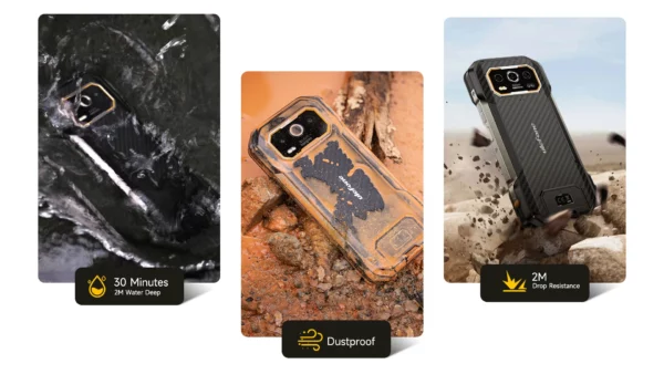 【Première mondiale】 Ulefone Armor 27 4G 10600mAh Téléphone robuste 24 Go + 256 Go Android 14 Smartphone 6,78" FHD 120 Hz Vision nocturne Global – Image 17