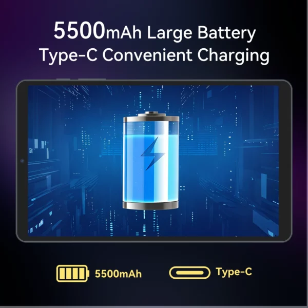 BNCF BPad Mini SE 8.7 pouces Android15 Unisoc T615 tablette écran IPS 8 cœurs (4 +12)GB RAM + 128GB ROM 5500mAh batterie Widevine L1 onglet – Image 9