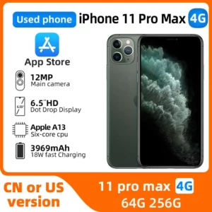 Apple iphone 11pro max 4G Smartphone Mobile ROM 64/256GB 6.5 pouces écran OLED A13 IOS téléphone portable Original débloqué téléphone utilisé